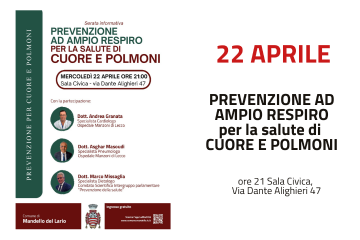 Serata informativa: prevenzione ad ampio respiro per la salute di cuore e polmoni