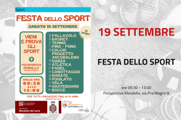 Festa dello Sport 2026 - vieni e prova gli sport