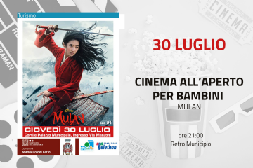 Cinema all'aperto per bambini: Mulan - live action