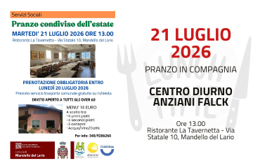 Pranzo Over 60 La Tavernetta Mandello